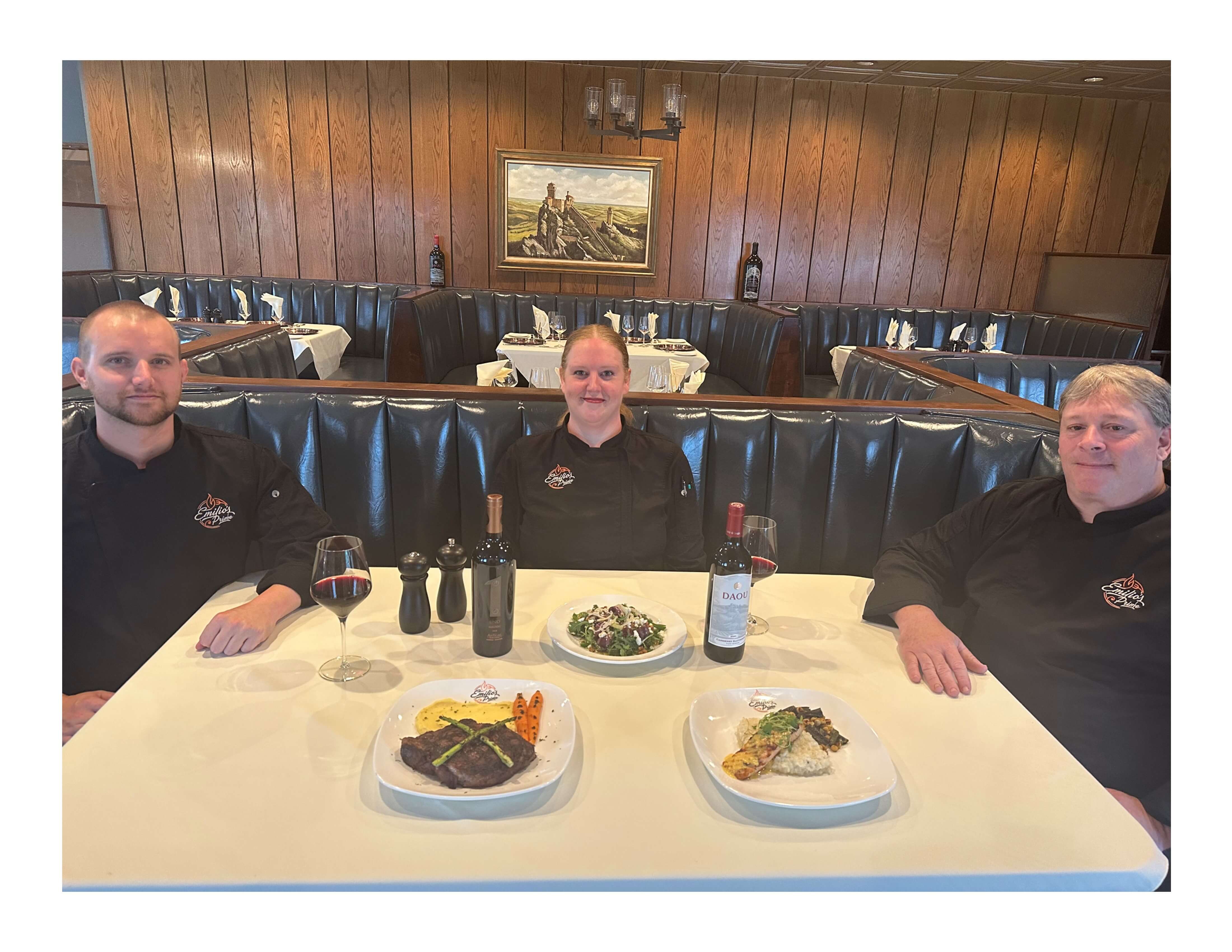 Customers at Emilio's Prime Steakhouse in Lexington, MI