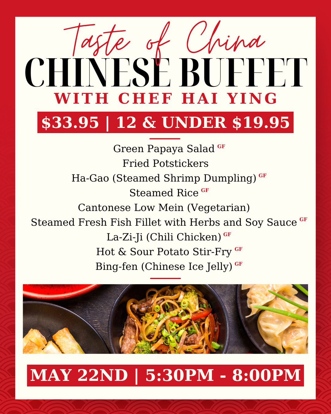 Chinese Buffet Menu